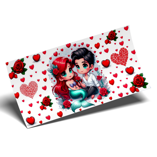 Cup Wrap Sticker UV DTF - Mermaid inlove