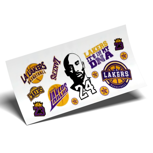 Cup Wrap Sticker - UV DTF Stickers Wrap - Lakers Basketball Bryan