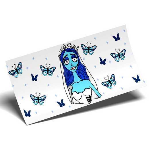 Cup Wrap Stickers UV DTF Wrap - Blue Dead Princess Libbey cup Wrap