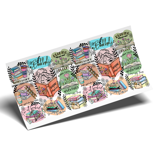 Cup Wrap Sticker UV DTF - Bookholic