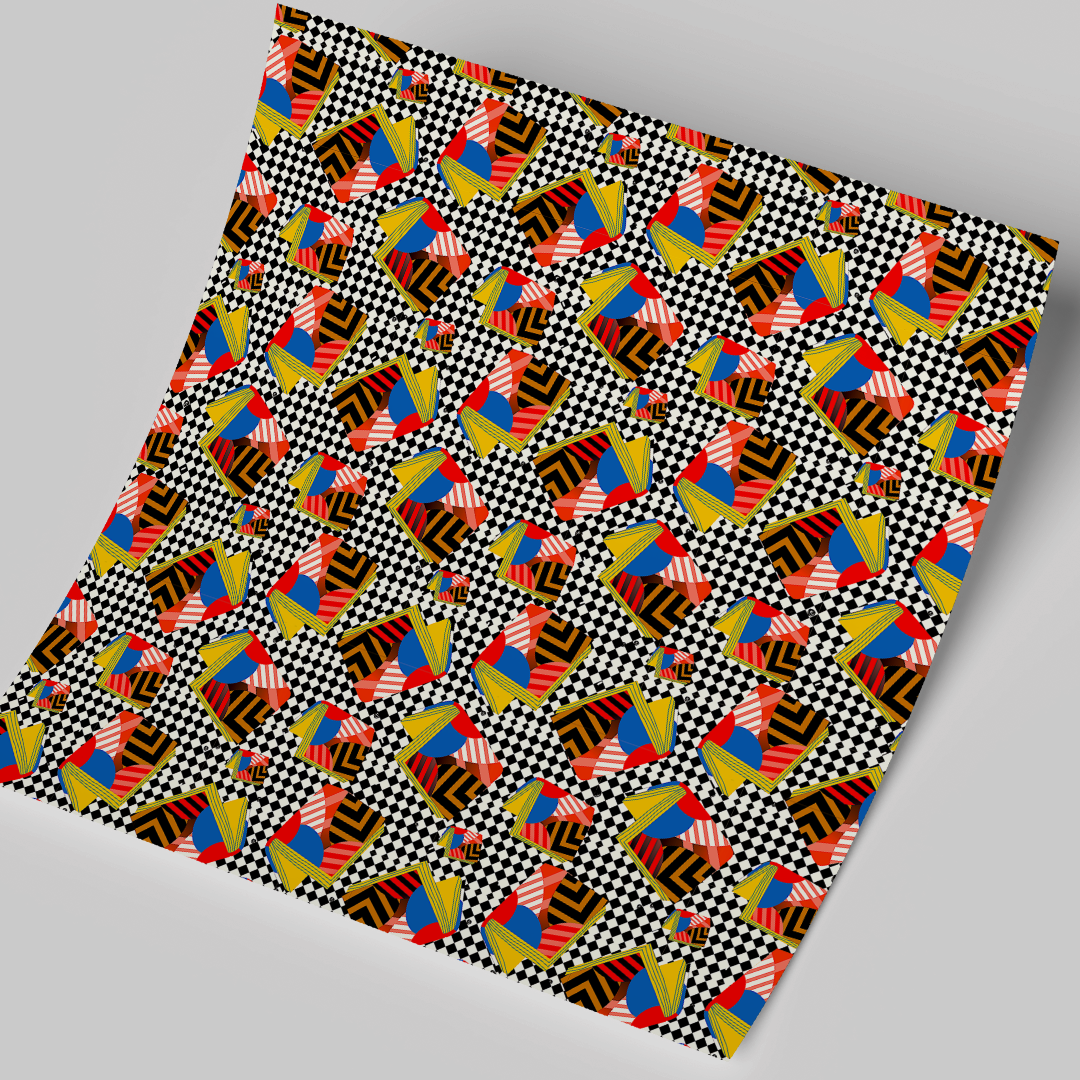 Printed Vinyl Sheet 12x12 " Permanent Vinyl - Black checkered Books