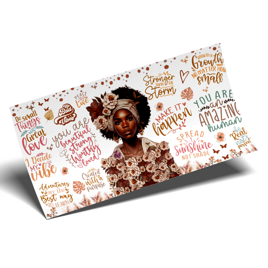 Cup Wrap UV DTF Stickers Wrap - Peace and Love