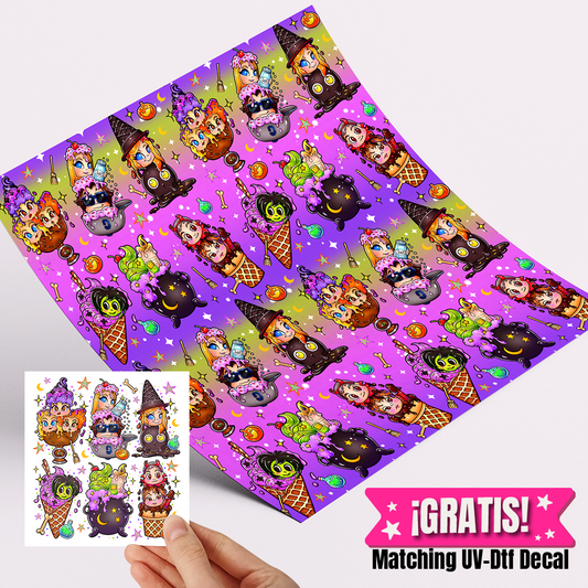 High-Quality Printed Adhesive Vinyl – Permanent Finish 12x12" Popsicles HP / Free Uvdtd decal