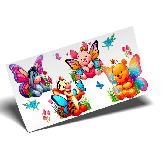 Cup Wrap Sticker - UV DTF Winnie Ada Butterflies