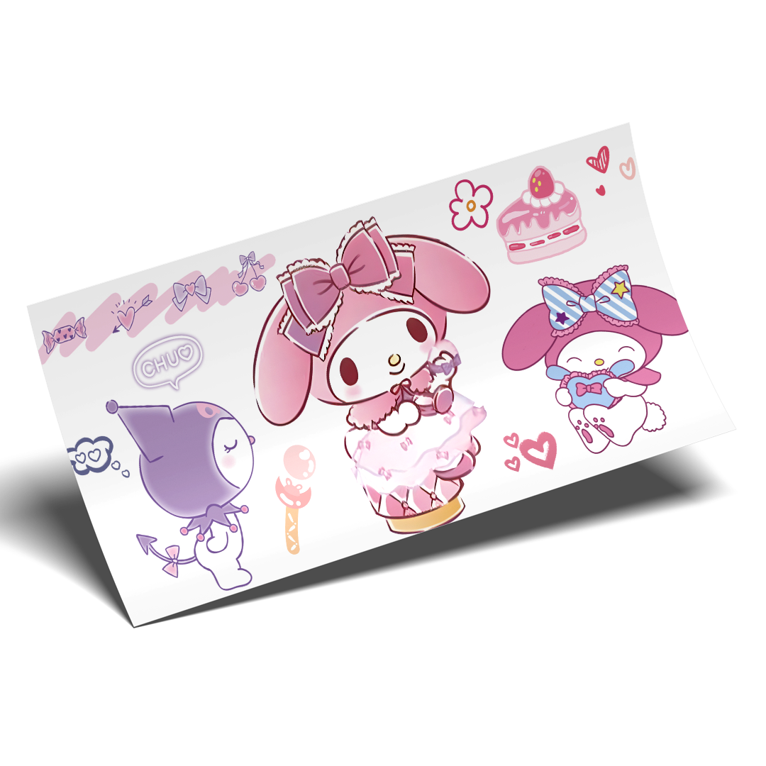 UV DTF - Melody and Kuromi Cake