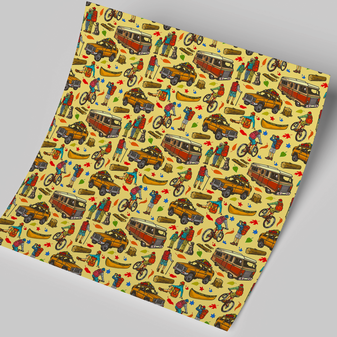 Printed Vinyl Sheet 12x12 " Permanent Vinyl Camping