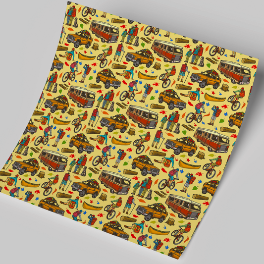 Printed Vinyl Sheet 12x12 " Permanent Vinyl Camping