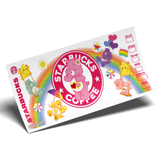 UV DTF - Care Bears coffee