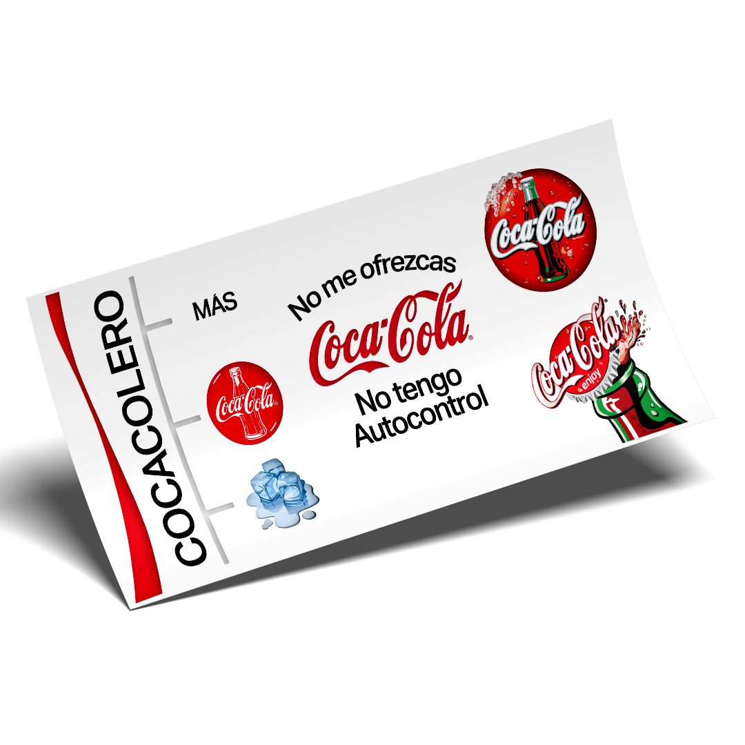 Cup Wrap Sticker UV DTF - Coca Cola no autocontrol