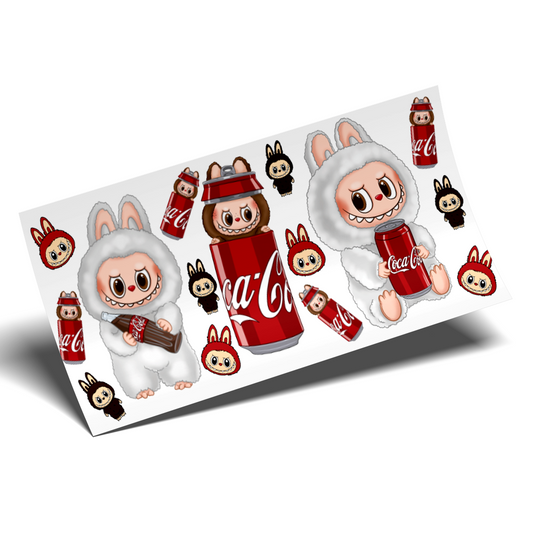 UV DTF Wrap Stickers - Labubu CocaCola