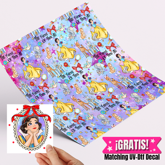 Printed Vinyl Sheet 12x12 " Permanent Vinyl - Purple Snow White seamless