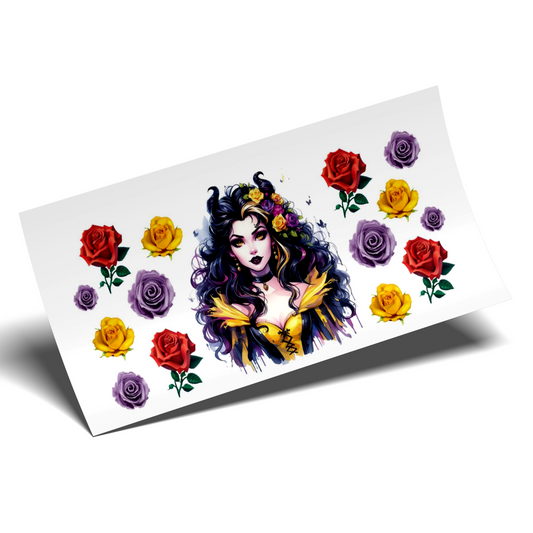 Cup Wrap Sticker - UV DTF Rebel Princess Belle