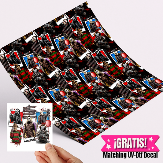 High Quality Printed Adhesive Vinyl – Permanent Finish 12x12" Halloween / Free Uvdtd decal