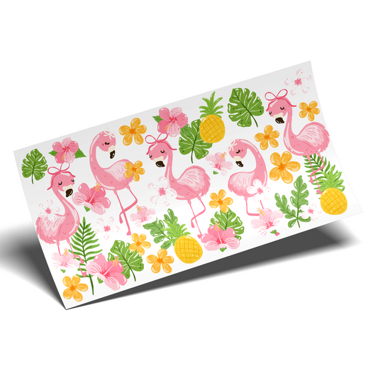 UV DTF Wrap Stickers - Cayenne and Flamingos