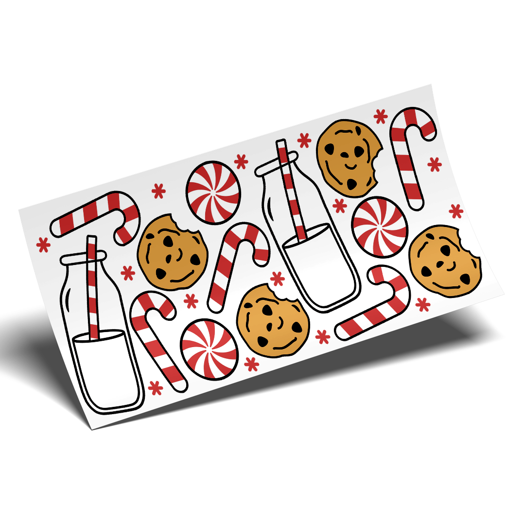 Cup Wrap Sticker - UV DTF Milk and Cookies