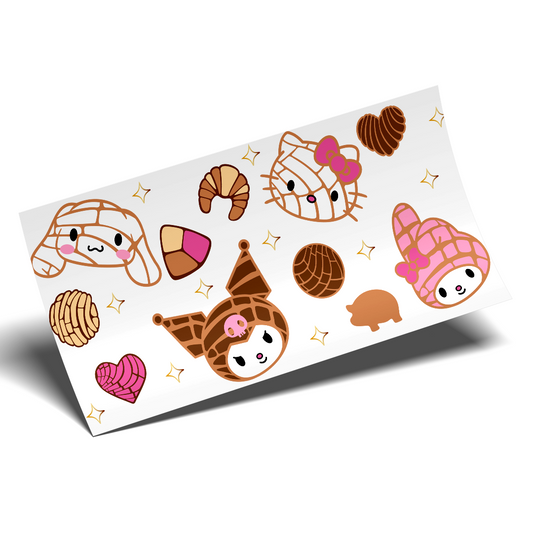 Cup Wrap Sticker - UV DTF Kitty Conchitas