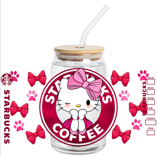 Cup Wrap Uvdtf Sticker - Pink Coquette 16oz Wrap