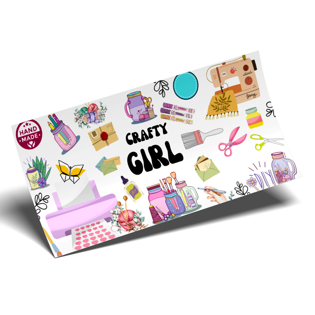 Cup Wrap Sticker - UV DTF Crafty Girl
