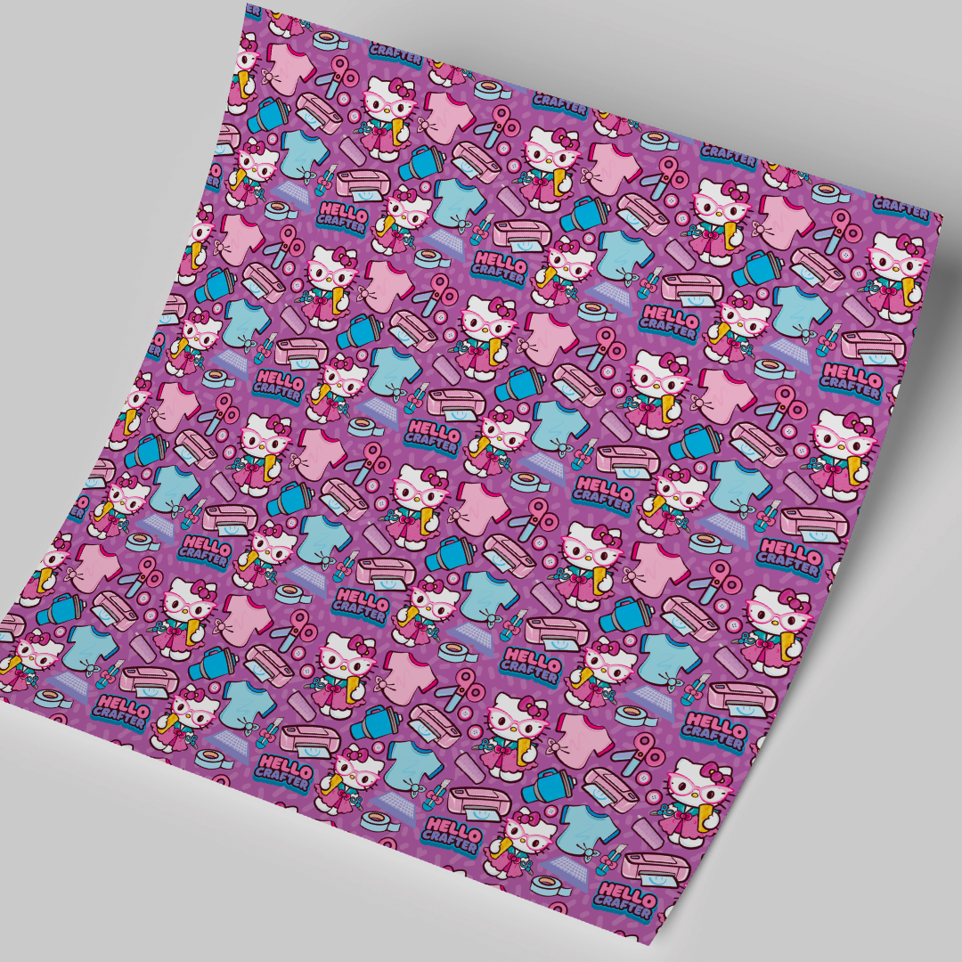 Printed Vinyl Sheet 12x12 " Permanent Vinyl - Kitty Crafter