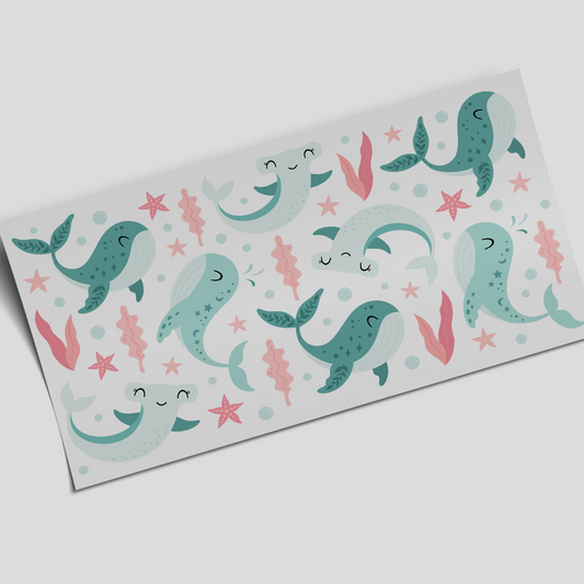 Cup Wrap Sticker UV DTF - Sea Life