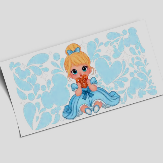 Cup Wrap Sticker - UV DTF Cup Wrap Baby Cinderella