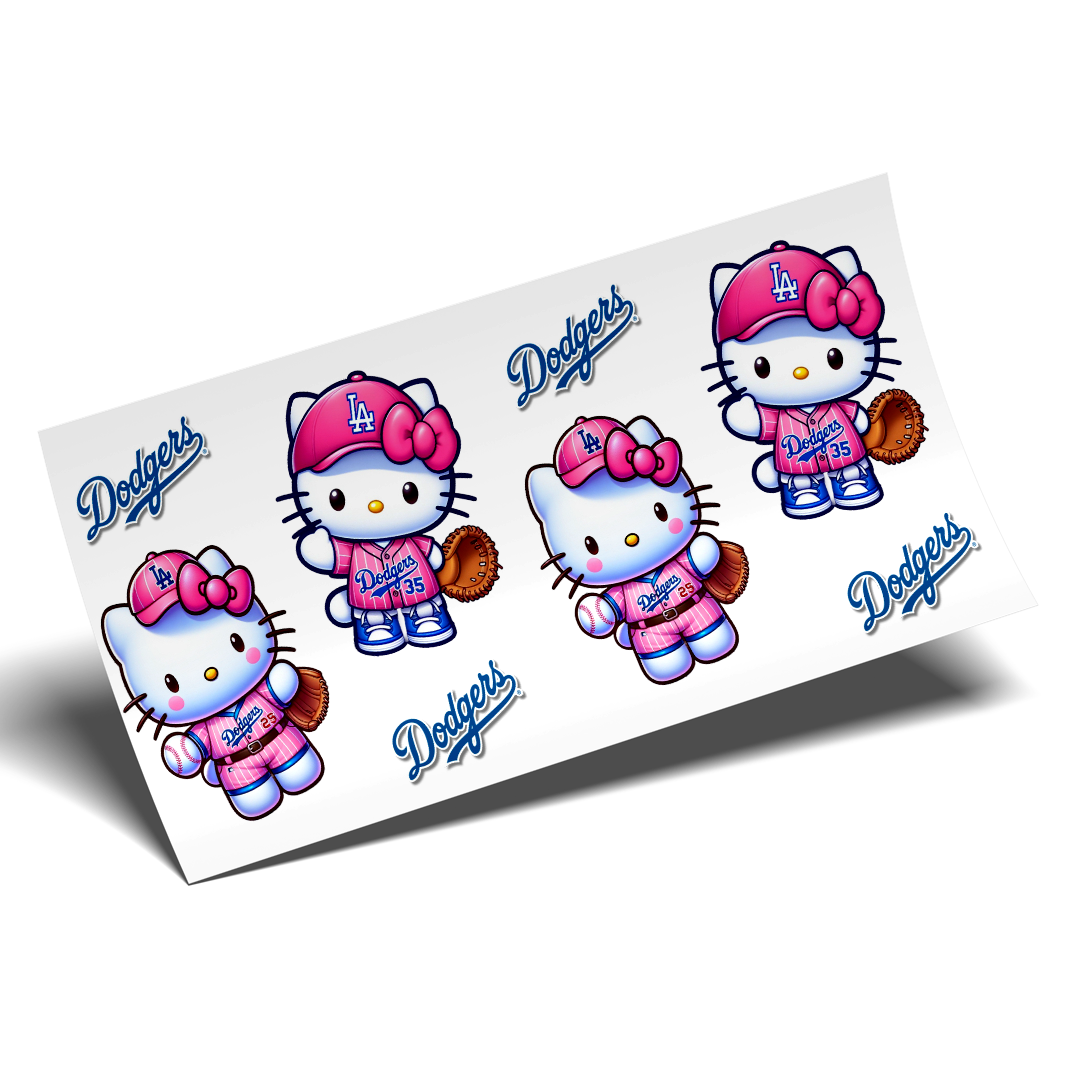UV DTF - LA Hello Kitty pink Dodgers