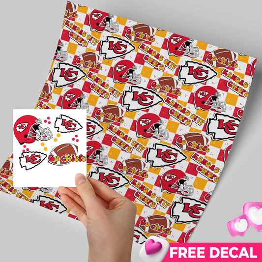 Printed Vinyl Sheet 12x12 " Permanent Vinyl - Free decal - Kansas