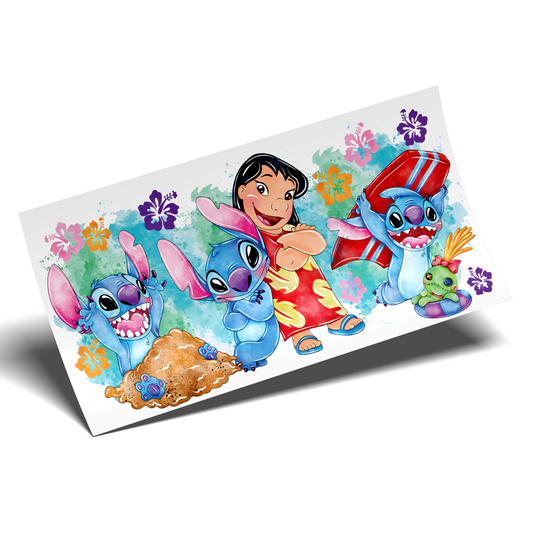 UV DTF - Hawaii background Libbey Wrap