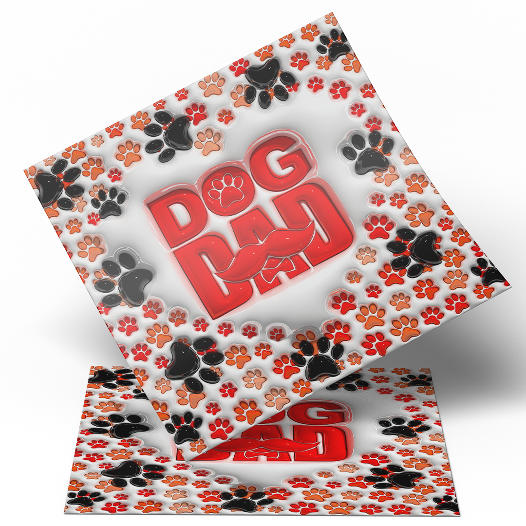 Dog Dad 20oz Straight Tumbler wrap Vinyl
