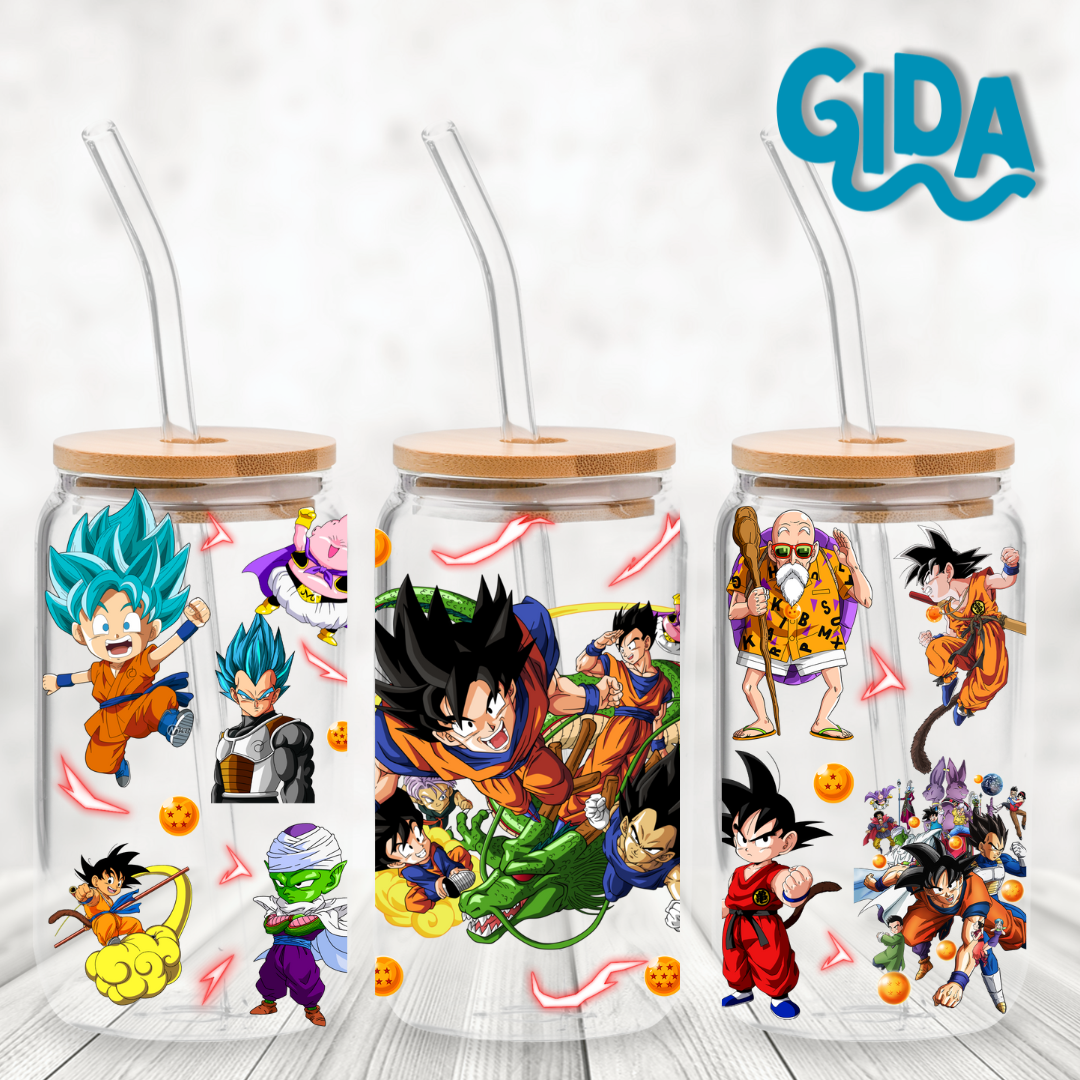 UV DTF Stickers Wrap - Dragon Ball Z Libbey Wrap
