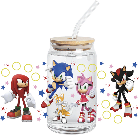 UV DTF Stickers Wrap - Sonic Golden Rings libbey cup wrap STICKER