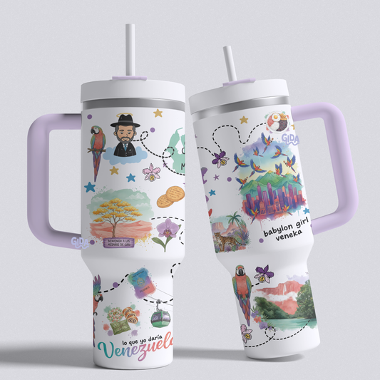 Cup Wrap Sticker - 30 o 40 oz UV DTF Venezuela Manifiesta lo Bueno!