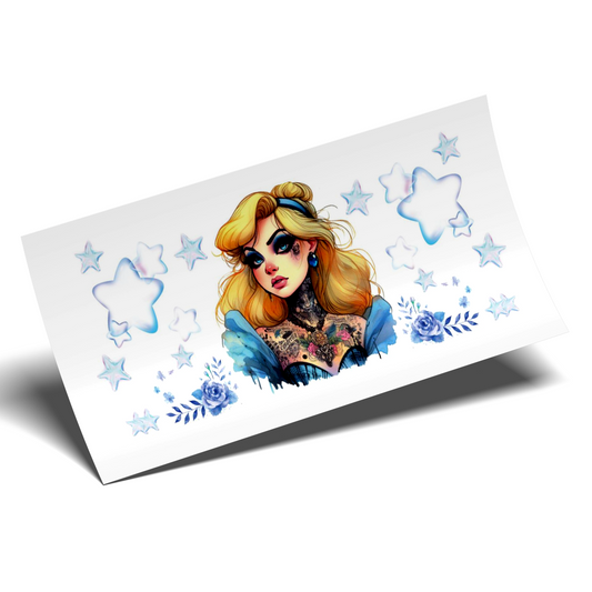Cup Wrap Sticker - UV DTF Rebel Princess Cinderella