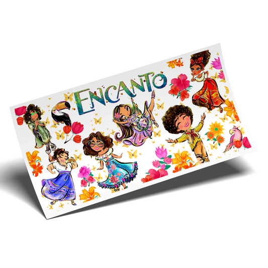 Cup Wrap Stickers UV DTF Wrap - Encanto Libbey cup Wrap