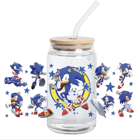 UV DTF Stickers Wrap - Sonic Yellow Circle cup wrap STICKER