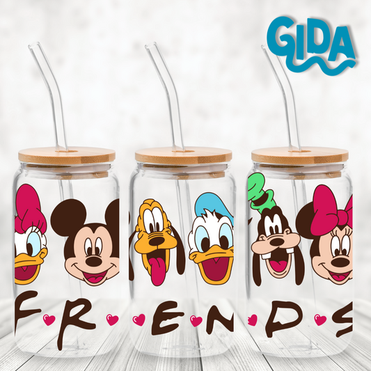 UV DTF - Aww Friends Libbey cup Wrap Mickey Disney