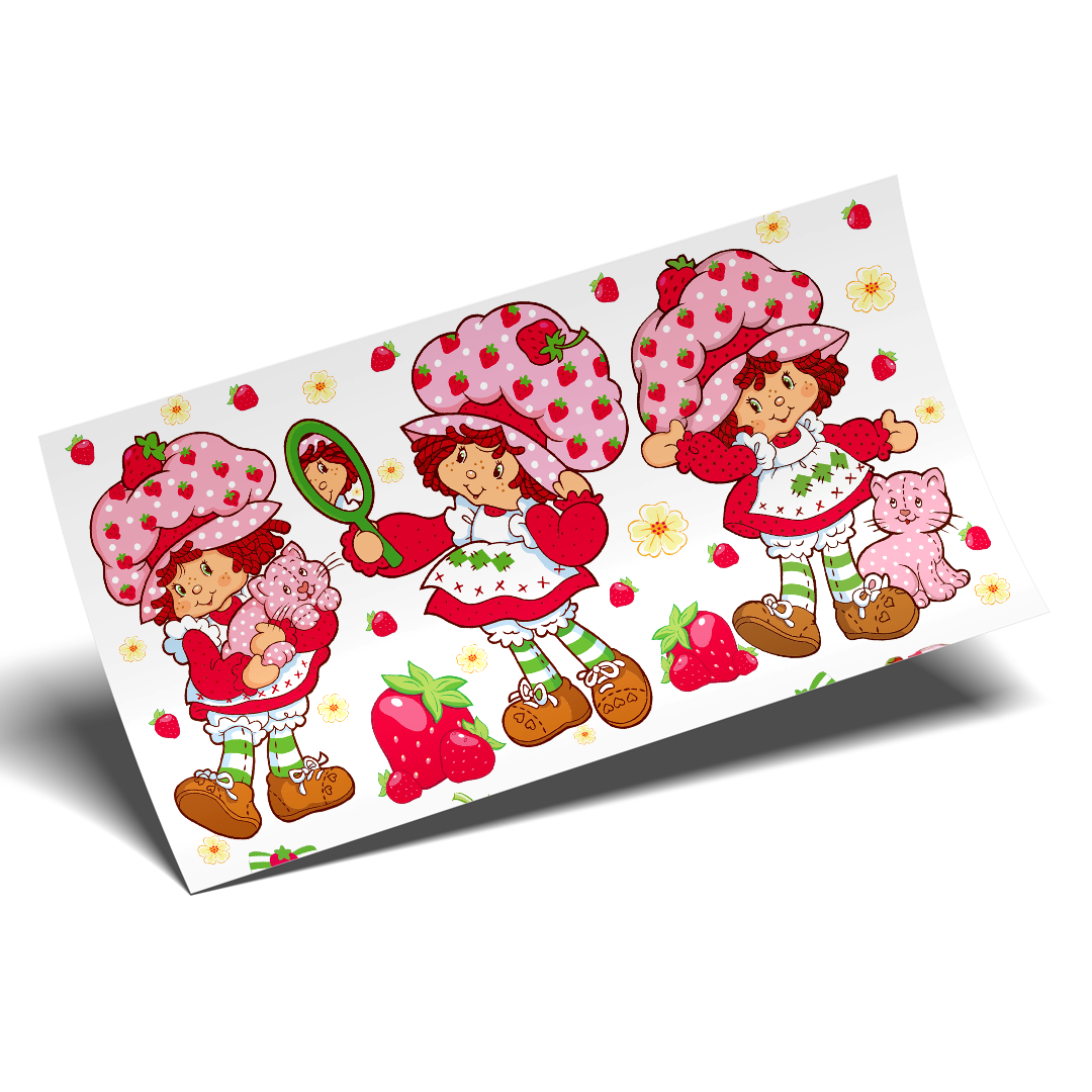 Cup Wrap Sticker - UV DTF Fresita strawberry