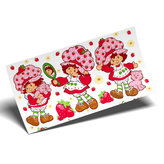 Cup Wrap Sticker - UV DTF Fresita strawberry