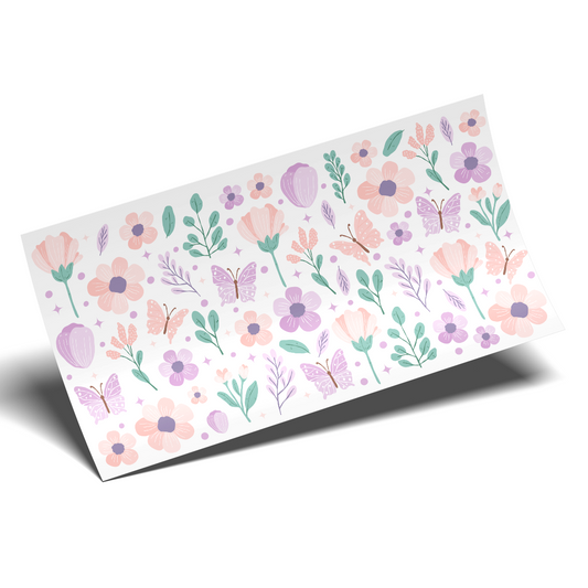 UV DTF Wrap Stickers - Fresh pastels Flowers