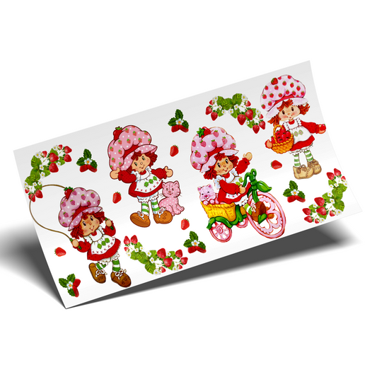 Cup Wrap Sticker - UV DTF Fresita strawberry shortcake