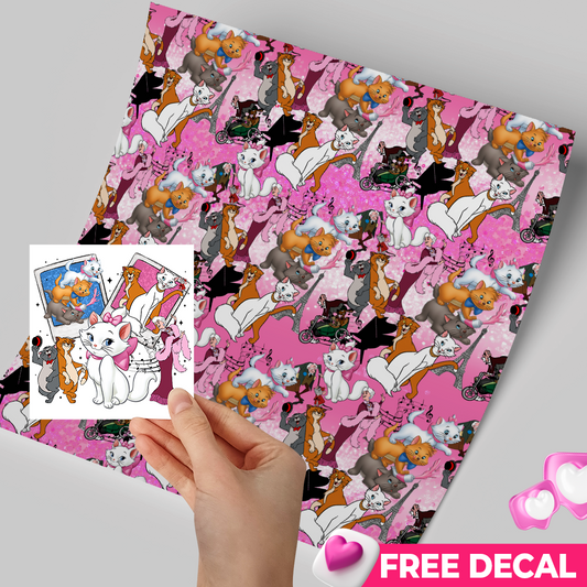 High-Quality Printed Adhesive Vinyl – Permanent Finish 12x12" Marie / Free Uvdtd decal