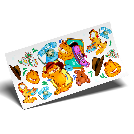 UV DTF Wrap Stickers - Garfield Vacation Mode