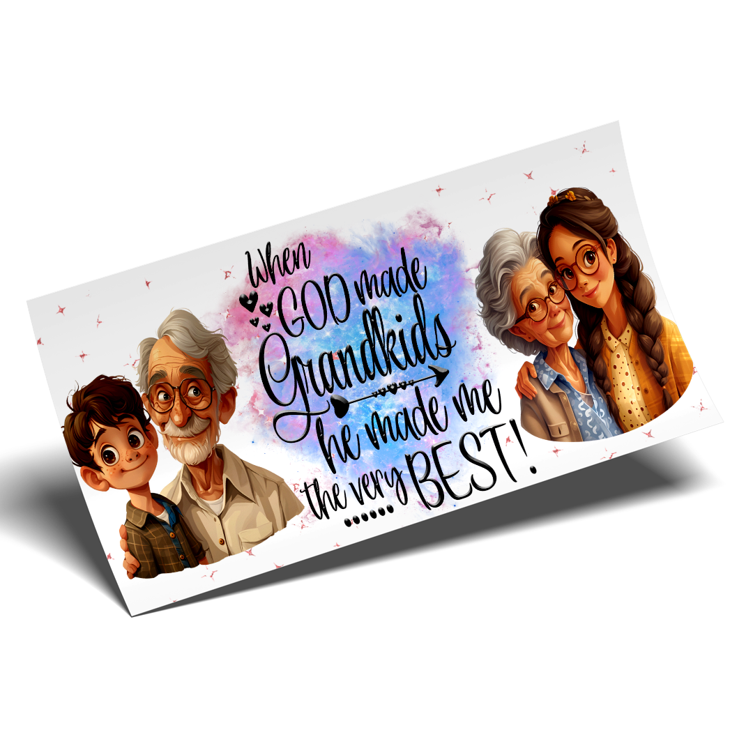 Cup Wrap Sticker - UV DTF grandparents Abuelos