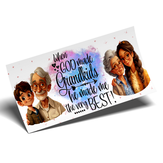 Cup Wrap Sticker - UV DTF grandparents Abuelos
