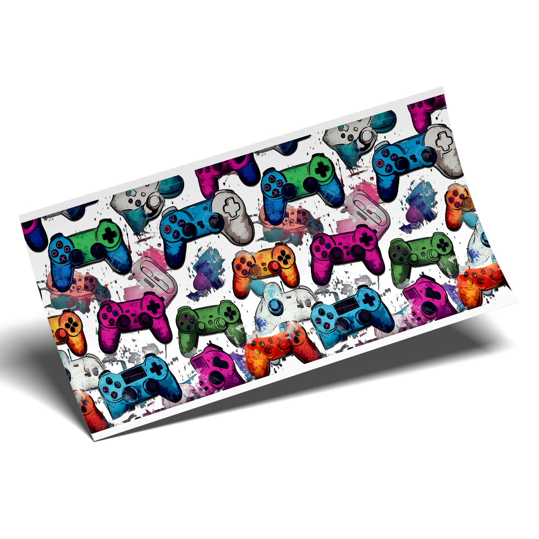 Cup Wrap Sticker UV DTF - Gamer Splashes Wrap