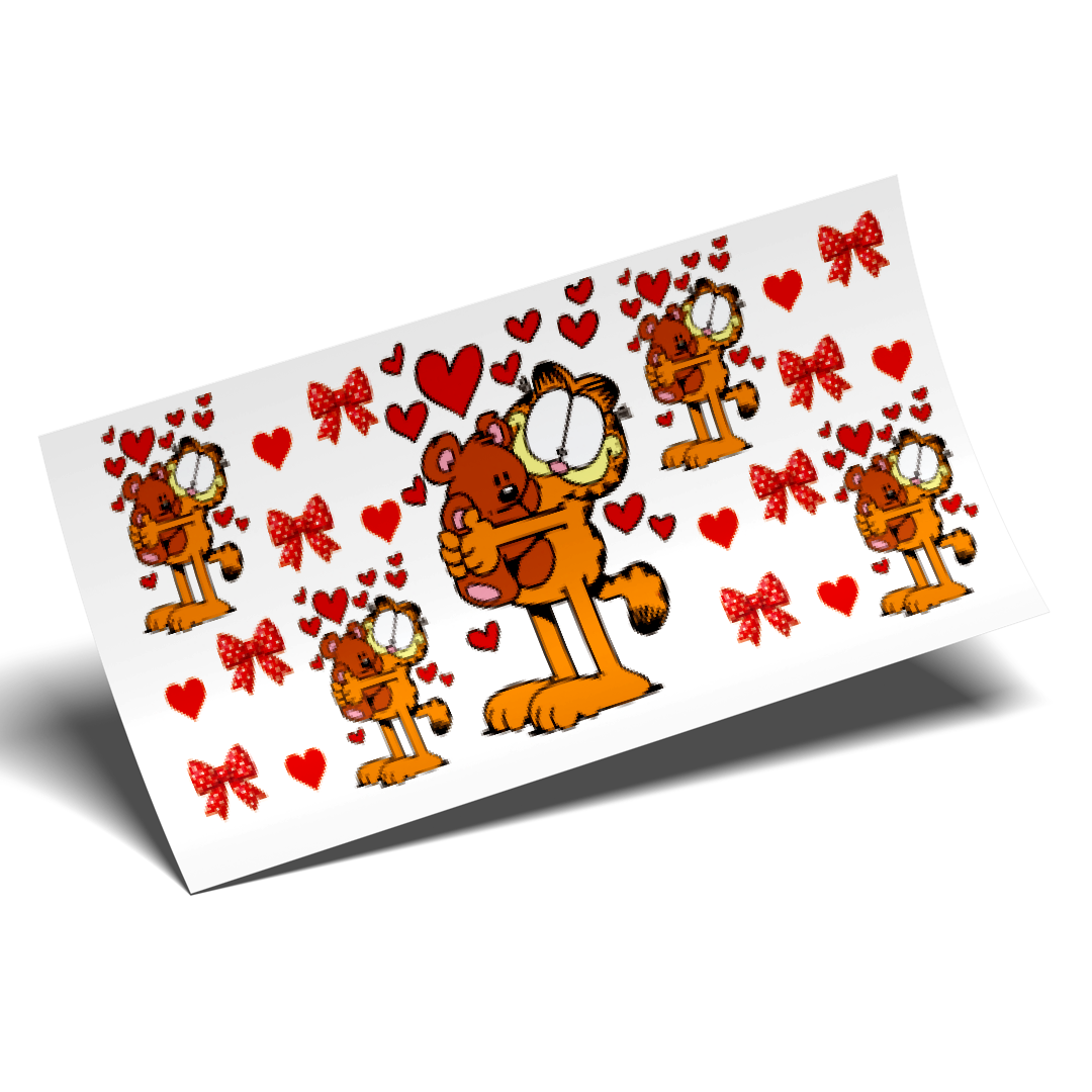 Cup Wrap Sticker UV DTF - Garfield In love