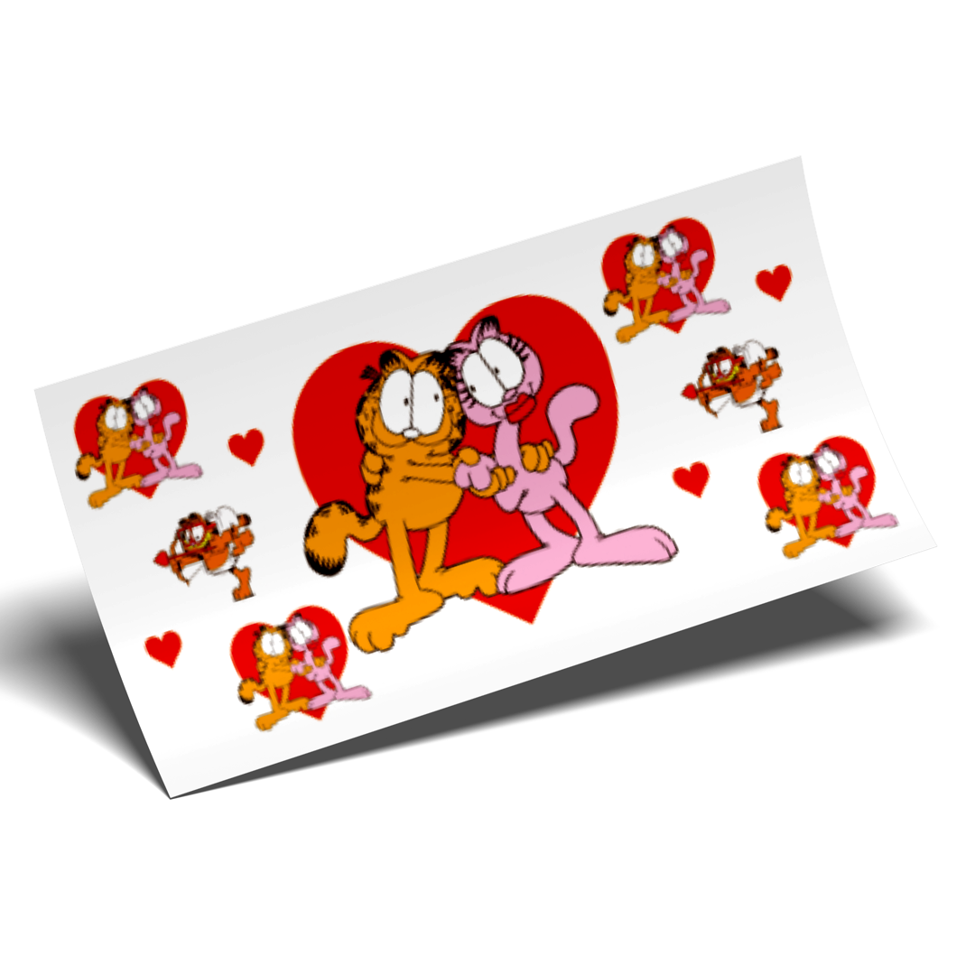 Cup Wrap Sticker UV DTF - Garfield and girlfriend