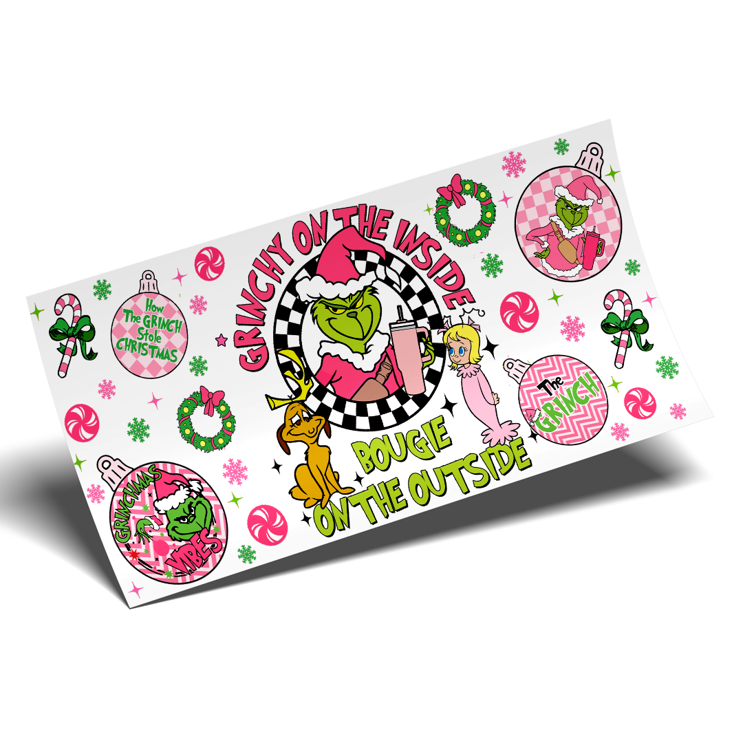 Cup Wrap Sticker - UV DTF Grinch Stole Christmas