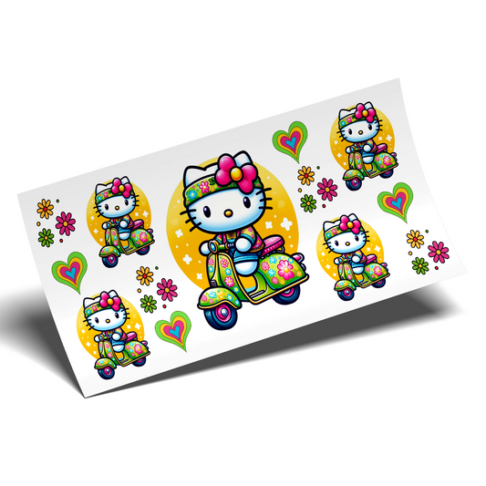 UV DTF Stickers Wrap - Groovie Kitty 70's