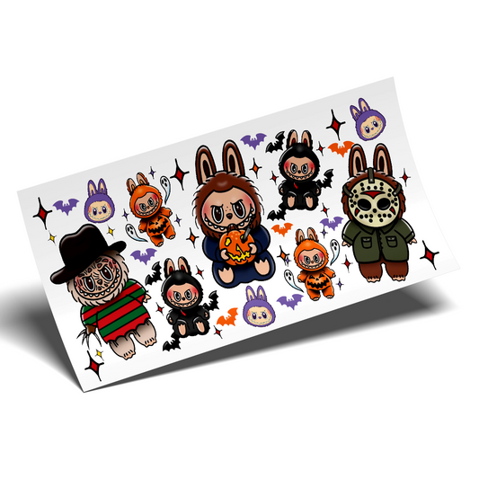UV DTF Wrap Stickers - Labubu Halloween chuky